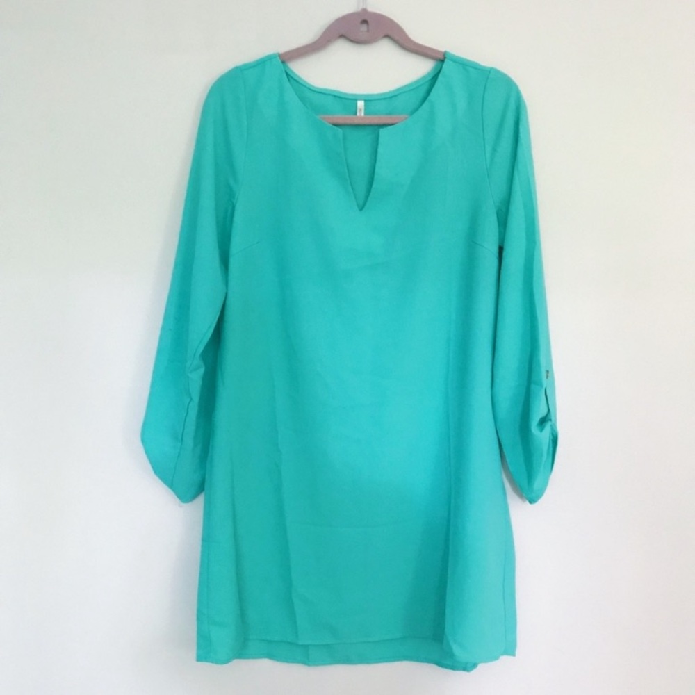 Formal Turquoise Slip Dress